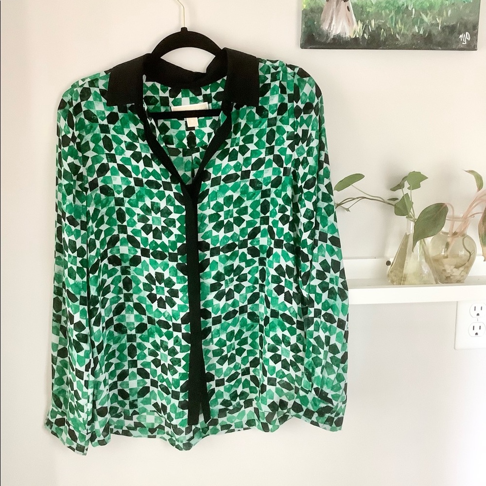 MICHAEL KORS sheer blouse